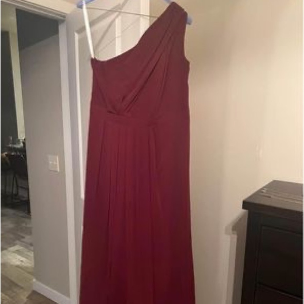 Wine colored bridesmaid dress